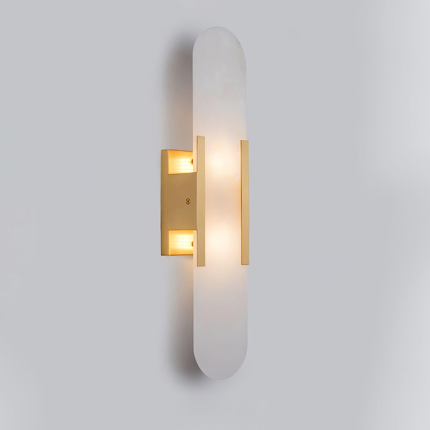 Melange Alabaster Wandlamp – Luxe Design met Messing Accenten | Handgemaakt & Tijdloos Modern