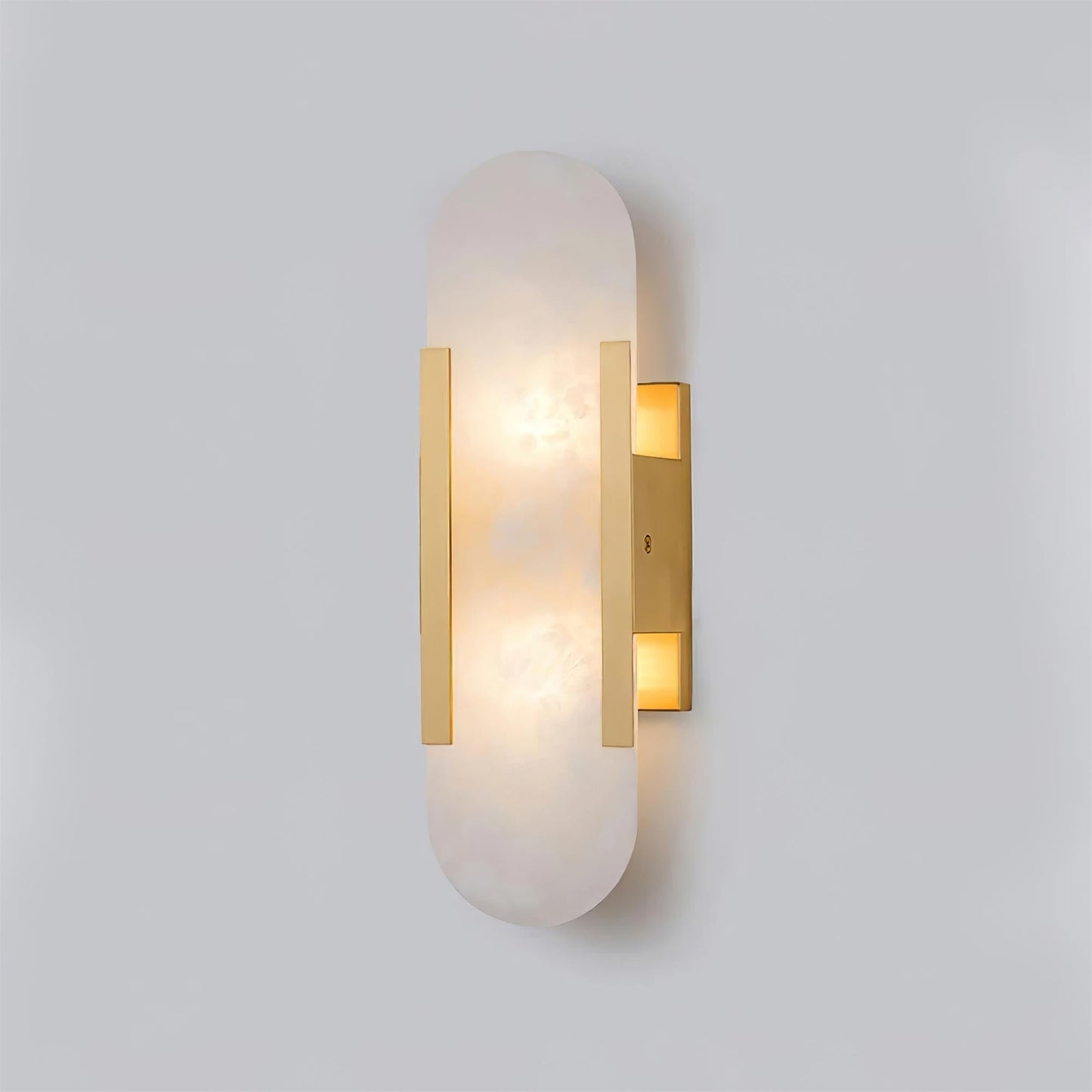 Melange Alabaster Wandlamp – Luxe Design met Messing Accenten | Handgemaakt & Tijdloos Modern
