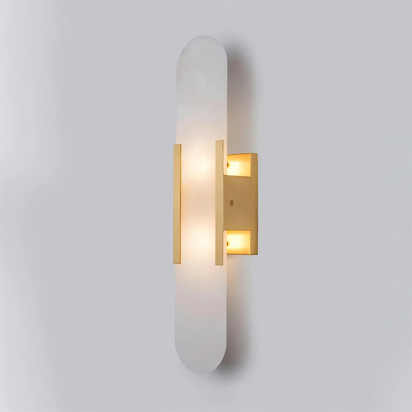 Melange Alabaster Wandlamp – Luxe Design met Messing Accenten | Handgemaakt & Tijdloos Modern