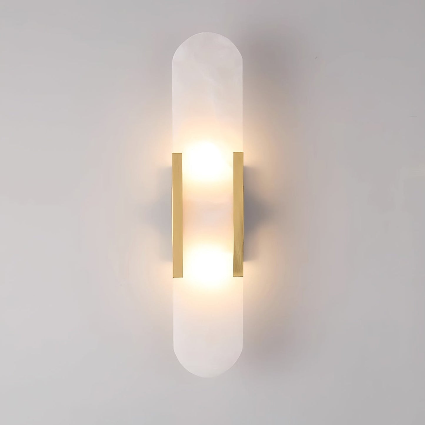 Melange Alabaster Wandlamp – Luxe Design met Messing Accenten | Handgemaakt & Tijdloos Modern