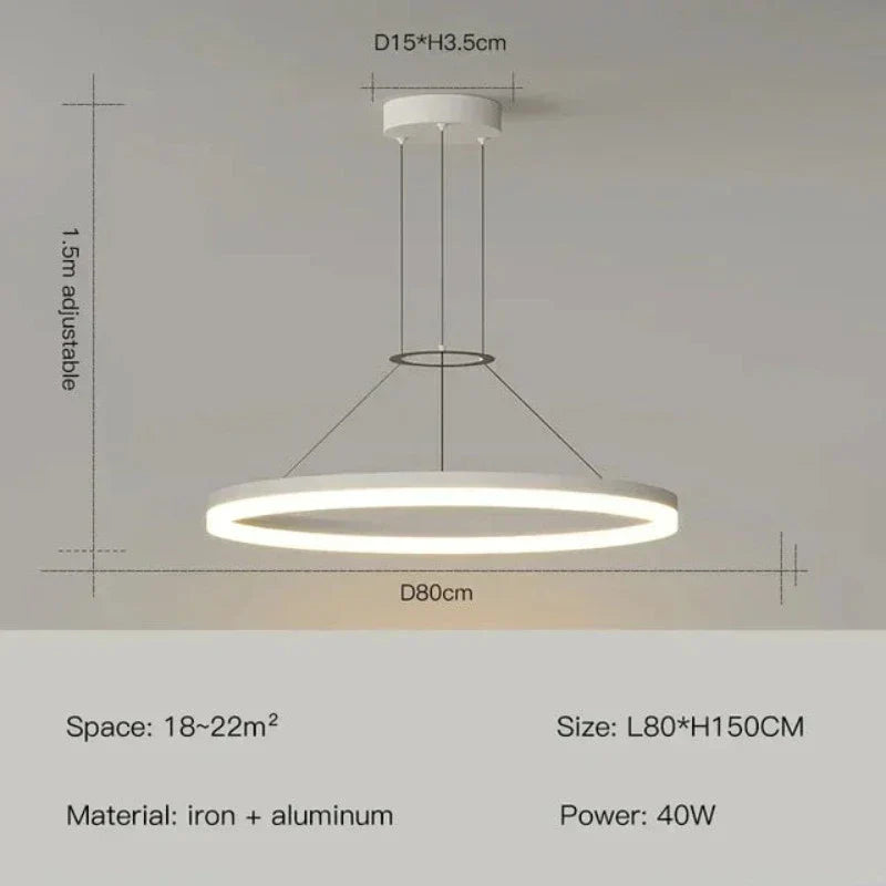 Slanke Hanglamp LED – Moderne Verlichting van Metaal met Minimalistisch Design