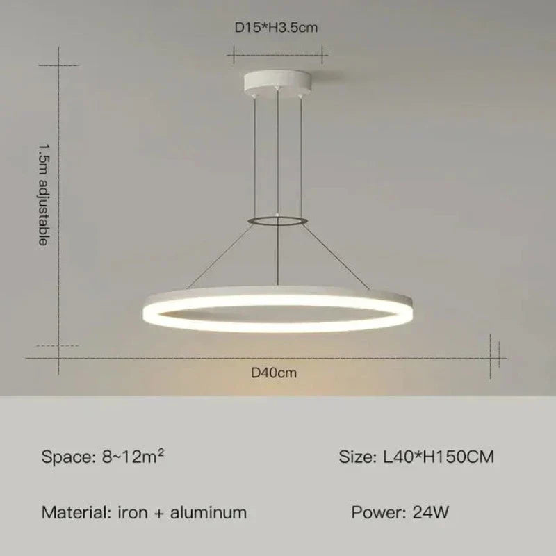 Slanke Hanglamp LED – Moderne Verlichting van Metaal met Minimalistisch Design