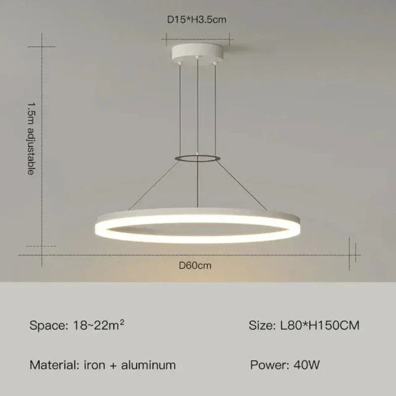 Slanke Hanglamp LED – Moderne Verlichting van Metaal met Minimalistisch Design