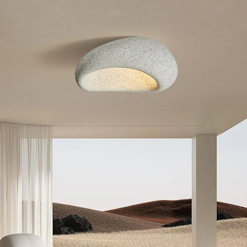 ZenGlow Wabi Sabi Plafondlamp – Rustieke Hanglamp met Warme LED Verlichting | Natuurlijke Sfeer & Tijdloos Design