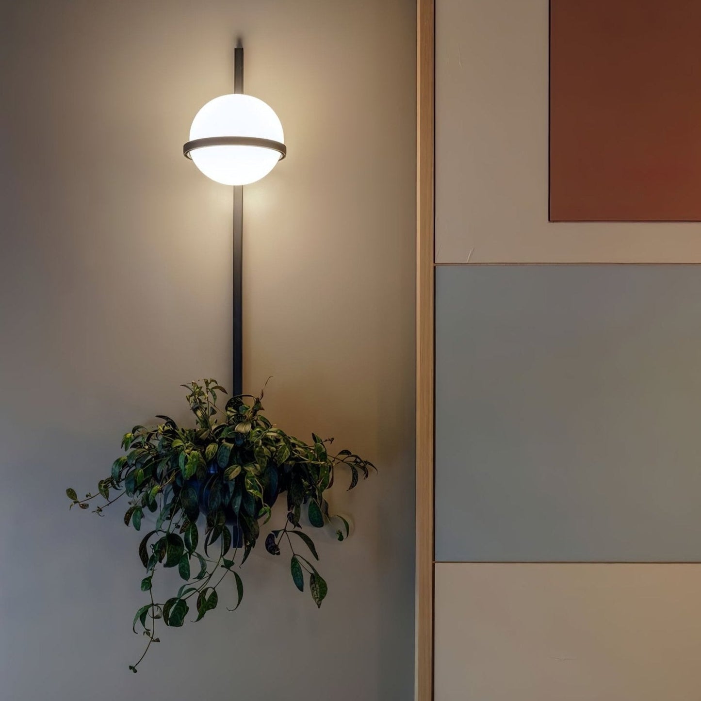 Solstice Outdoor Wall Light – Moderne Zwarte Buitenlamp met LED Bol | Waterdichte IP65 Gevelverlichting