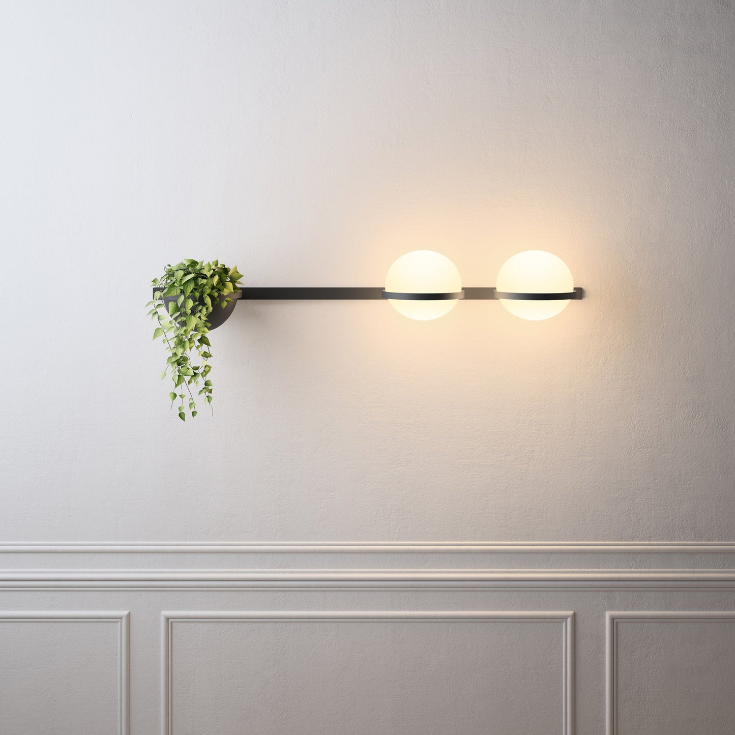 Solstice Outdoor Wall Light – Moderne Zwarte Buitenlamp met LED Bol | Waterdichte IP65 Gevelverlichting