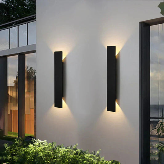 Moderne LED Buitenlamp Aluminium – Waterdichte Wandlamp met Strakke Strepen | Duurzaam, Energiezuinig & Stijlvolle Tuinverlichting