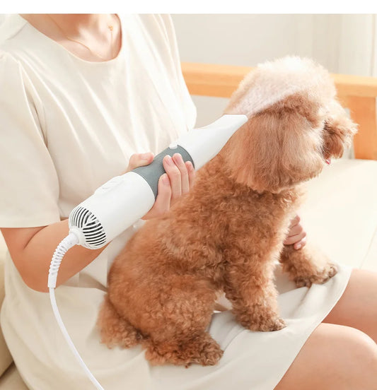 3-in-1 hondenföhn met borstel – föhn, kam & grooming in één | Professionele hondendroger