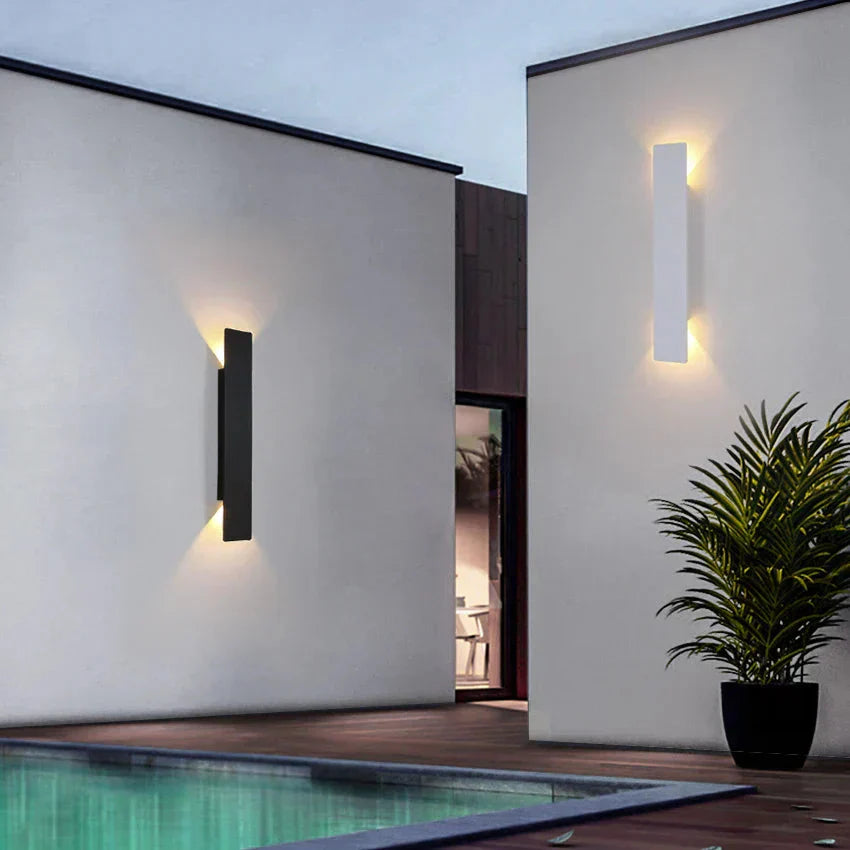 Moderne LED Buitenlamp Aluminium – Waterdichte Wandlamp met Strakke Strepen | Duurzaam, Energiezuinig & Stijlvolle Tuinverlichting