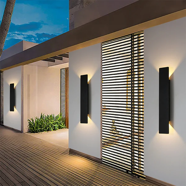 Moderne LED Buitenlamp Aluminium – Waterdichte Wandlamp met Strakke Strepen | Duurzaam, Energiezuinig & Stijlvolle Tuinverlichting