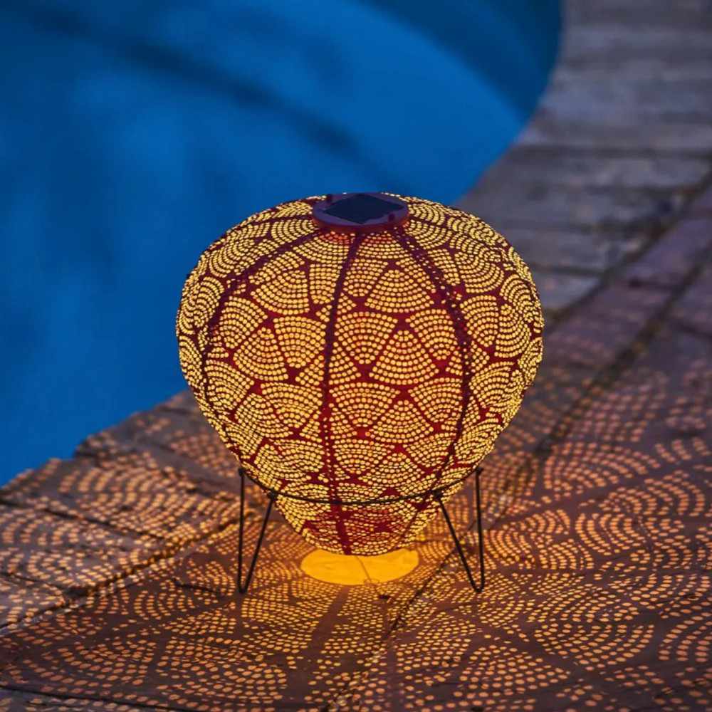 Solar Lantaarn Buiten – Kleurrijke Tuinlamp met Warm Licht | Weerbestendig & Automatisch Aan/Uit