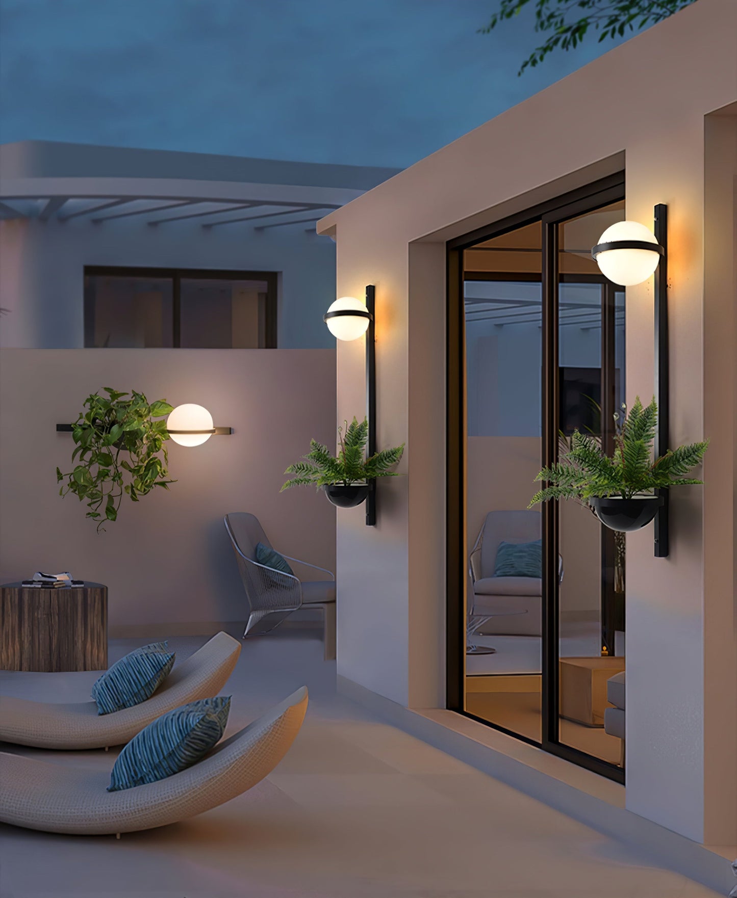 Solstice Outdoor Wall Light – Moderne Zwarte Buitenlamp met LED Bol | Waterdichte IP65 Gevelverlichting