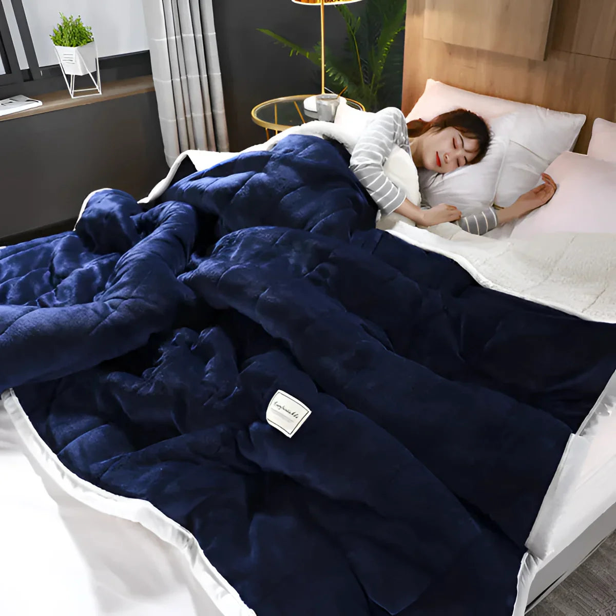 Luxe Sherpa Fleece Verzwaringsdeken – Weighted Blanket met Zachte Duvet Cover | Warm, Ademend & Stressverlagend