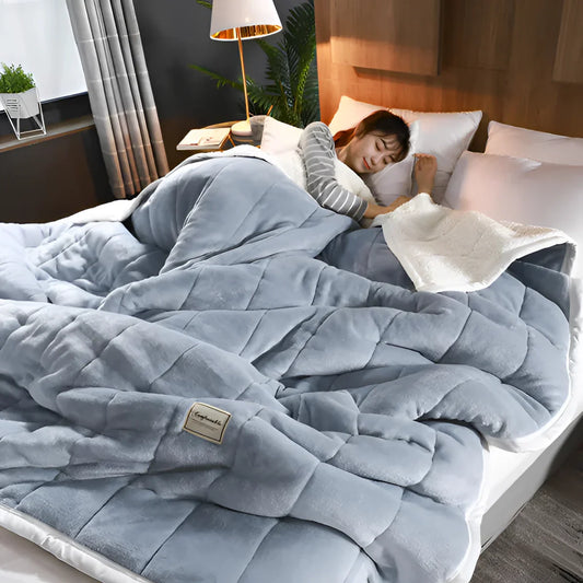 Luxe Sherpa Fleece Verzwaringsdeken – Weighted Blanket met Zachte Duvet Cover | Warm, Ademend & Stressverlagend