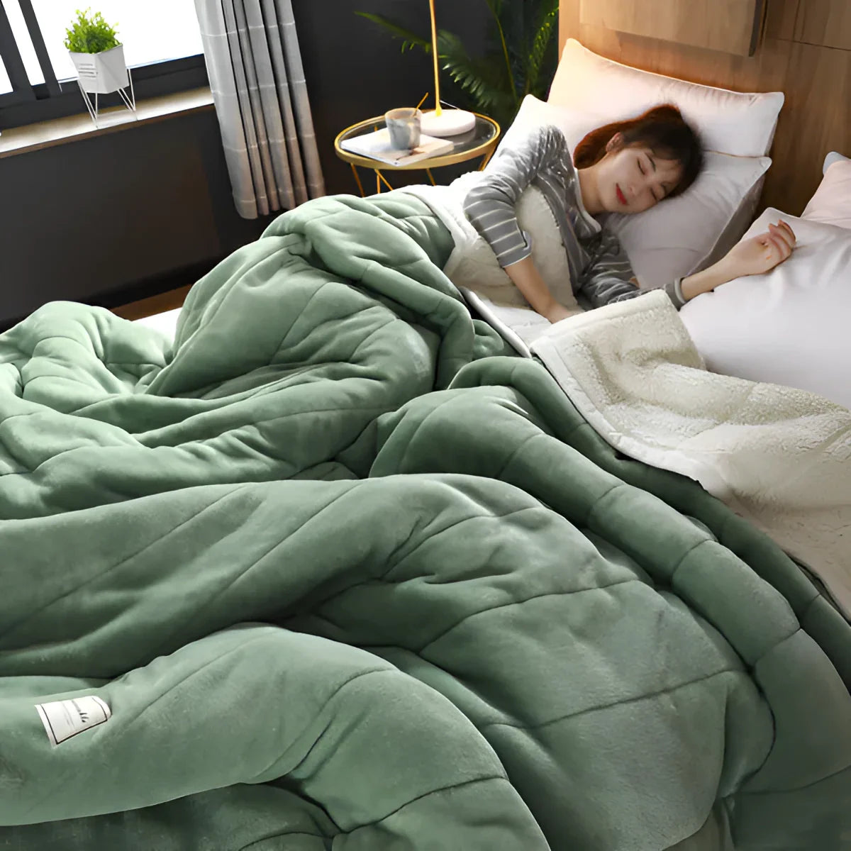 Luxe Sherpa Fleece Verzwaringsdeken – Weighted Blanket met Zachte Duvet Cover | Warm, Ademend & Stressverlagend