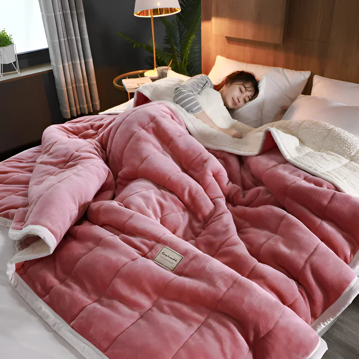 Luxe Sherpa Fleece Verzwaringsdeken – Weighted Blanket met Zachte Duvet Cover | Warm, Ademend & Stressverlagend