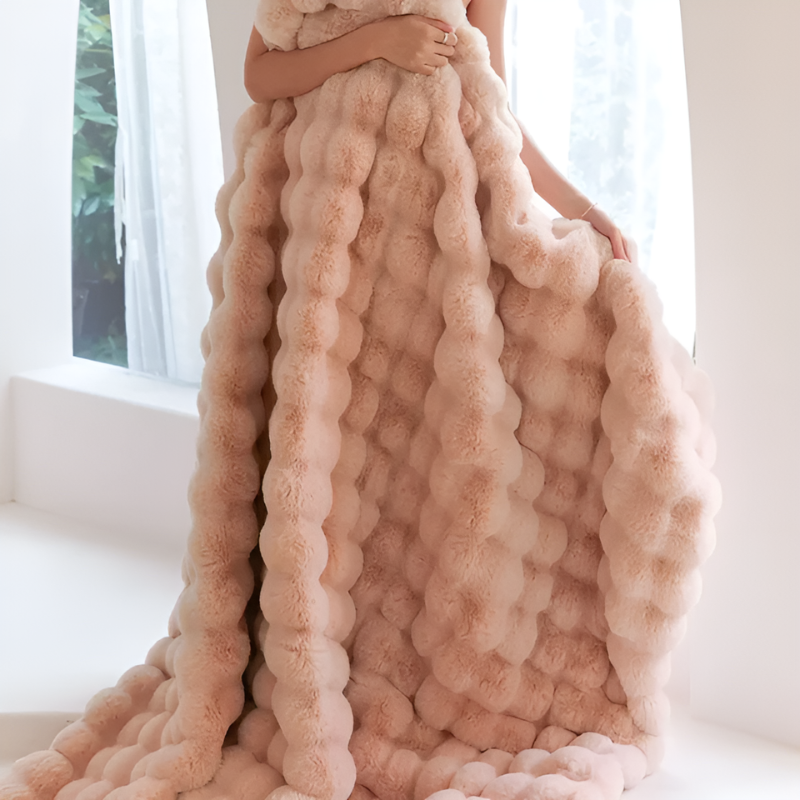 Luxe Fleece Plaid met Imitatiebont – Dubbelzijdige Deken voor Ultieme Warmte & Comfort | Zacht, Stijlvol & Onderhoudsvriendelijk