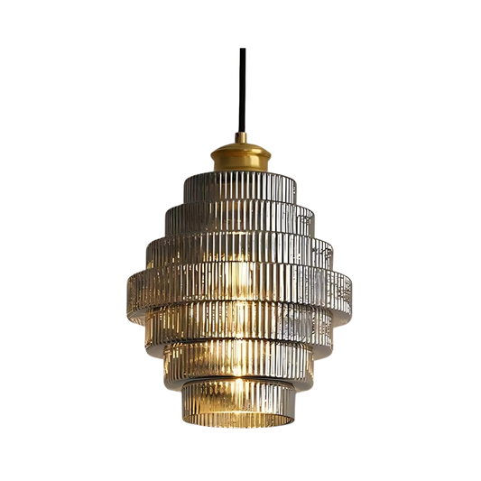 L'Éclat de Carafe hanglamp – retro glazen designlamp met messing afwerking en verstelbare lengte