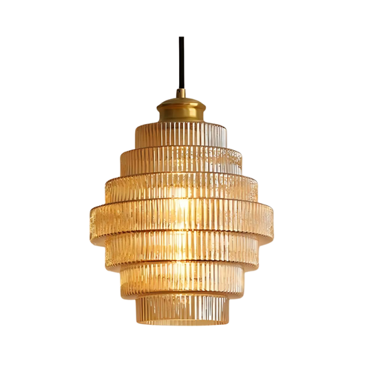 L'Éclat de Carafe hanglamp – retro glazen designlamp met messing afwerking en verstelbare lengte