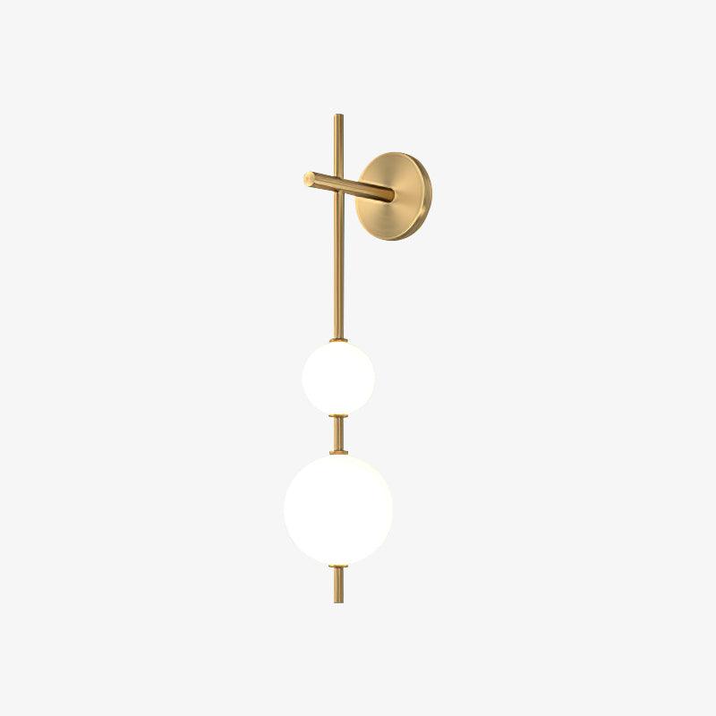 Verticale Glass Globe Wandlamp – Luxe LED Wandverlichting met Gouden Afwerking | Minimalistisch & Sfeervol Design