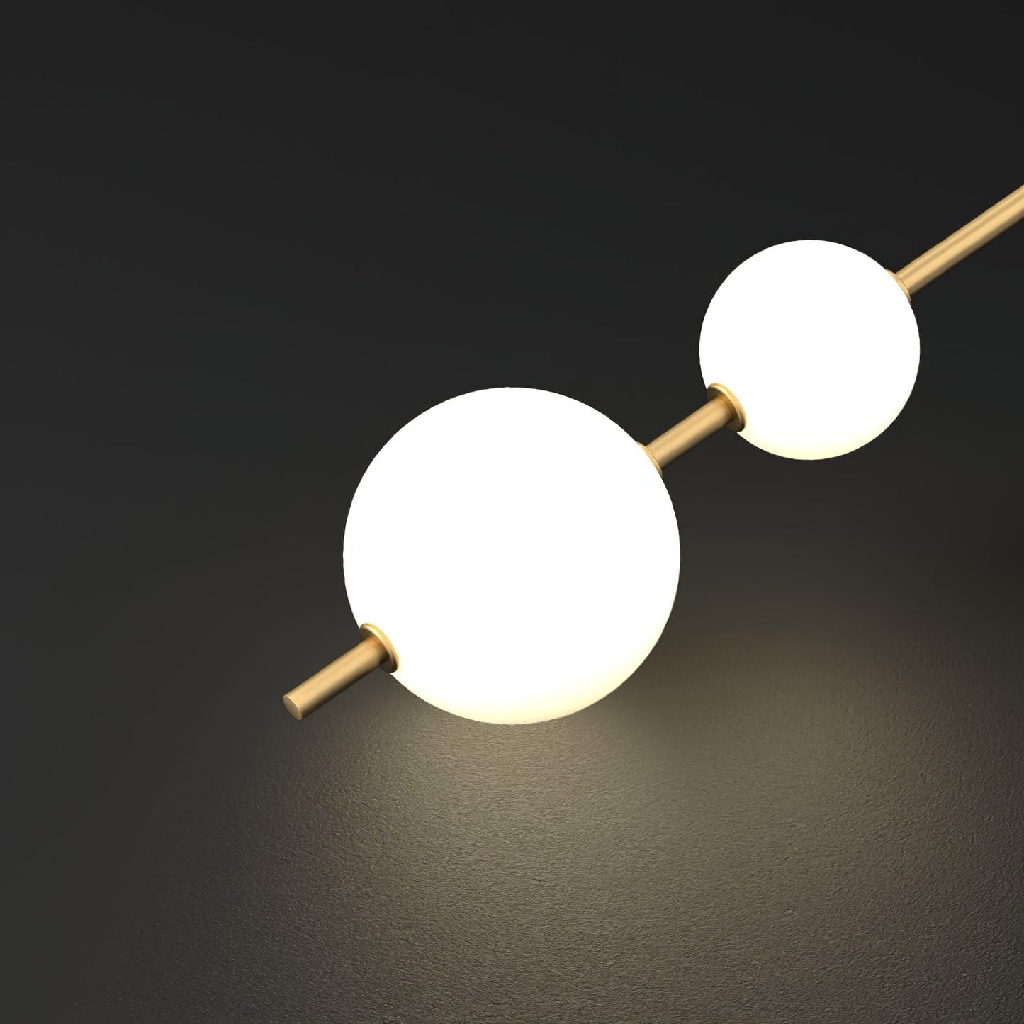 Verticale Glass Globe Wandlamp – Luxe LED Wandverlichting met Gouden Afwerking | Minimalistisch & Sfeervol Design