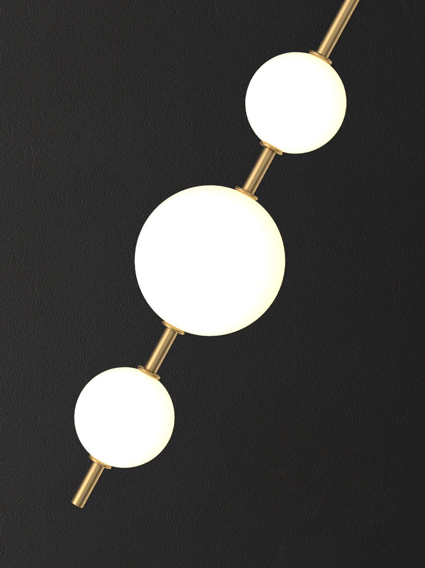Verticale Glass Globe Wandlamp – Luxe LED Wandverlichting met Gouden Afwerking | Minimalistisch & Sfeervol Design