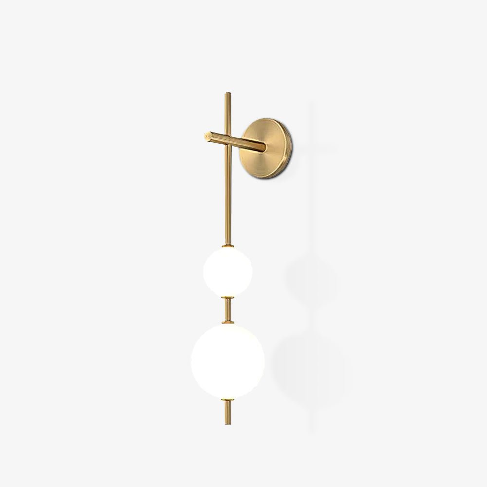 Verticale Glass Globe Wandlamp – Luxe LED Wandverlichting met Gouden Afwerking | Minimalistisch & Sfeervol Design
