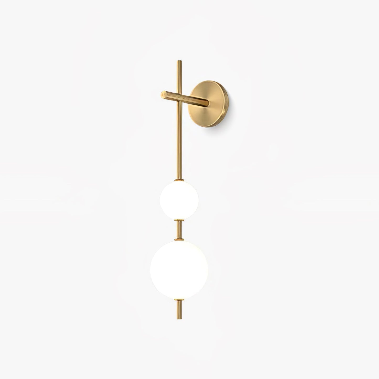 Verticale Glass Globe Wandlamp – Luxe LED Wandverlichting met Gouden Afwerking | Minimalistisch & Sfeervol Design