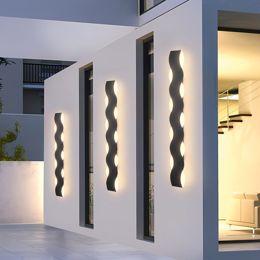 Wave Shaped Buiten Wandlamp – Design LED Gevelverlichting | Waterdicht, Up & Down Light, Meerdere Maten