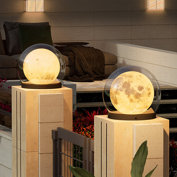 Maanvormige Buitenlamp – LED Tuinlamp voor Pad & Oprit | Waterdicht IP65 & Sfeervol Warm Licht