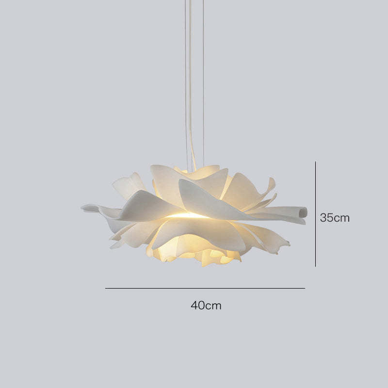 Moderne Hanglamp in Bloemvorm – Witte LED Kroonluchter van Metaal en Acryl – Bella