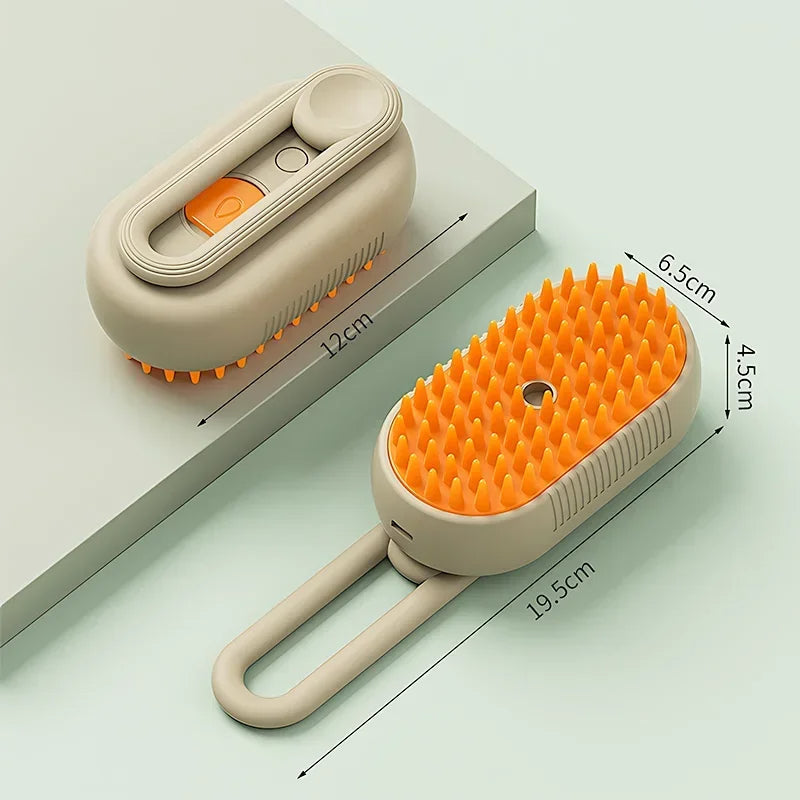 3-in-1 Cat Steam Brush – elektrische ontklittingsborstel met sprayfunctie & massage voor katten en honden