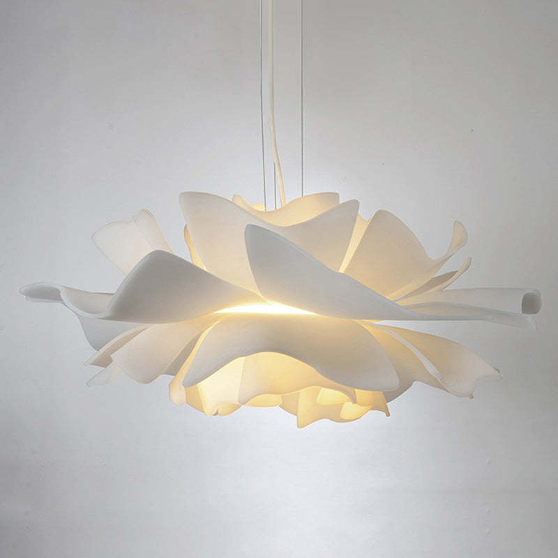 Moderne Hanglamp in Bloemvorm – Witte LED Kroonluchter van Metaal en Acryl – Bella