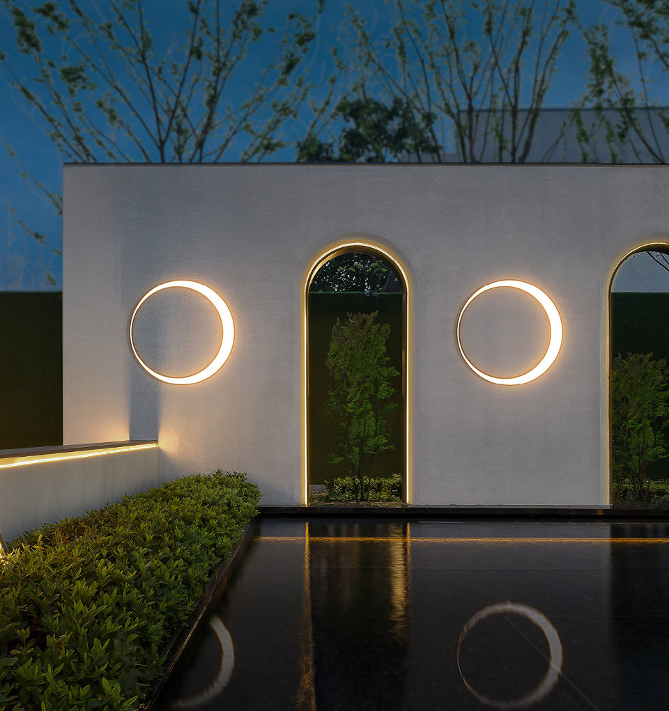 Eclipse Outdoor Wall Light – Moderne Ronde LED Buitenlamp | IP65 Waterdicht, 3000K Warm Licht, Energiezuinig & Duurzaam