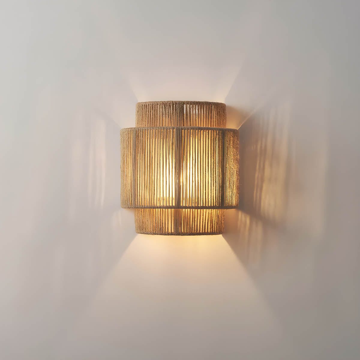 Natuurlijke Touw Wandlamp – Organische LED Muurverlichting | Handgemaakt & Warme Sfeer
