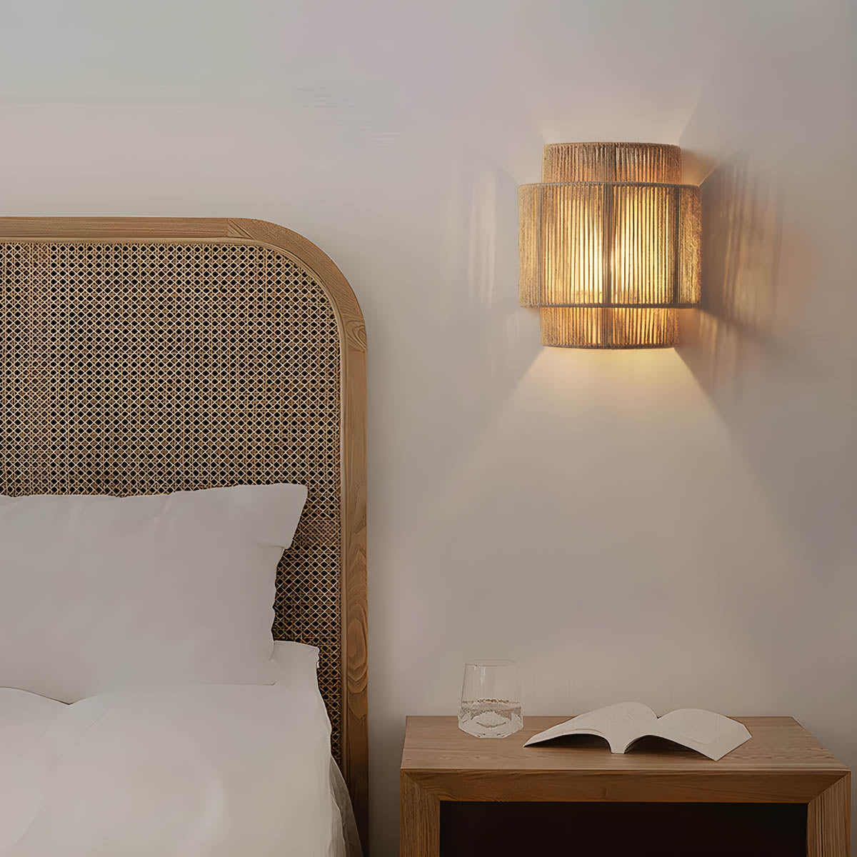 Natuurlijke Touw Wandlamp – Organische LED Muurverlichting | Handgemaakt & Warme Sfeer