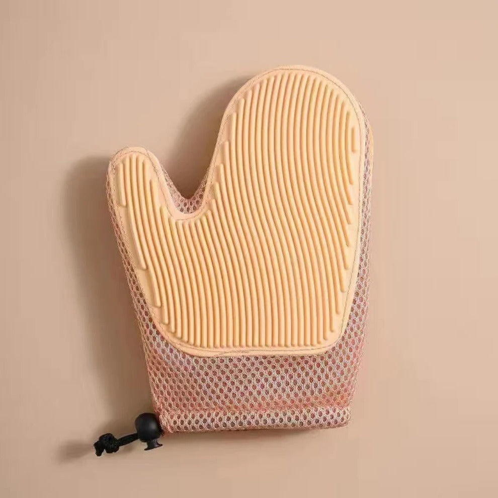 2-in-1 kattenborstel handschoen – verzorgingshandschoen voor vachtverzorging & massage