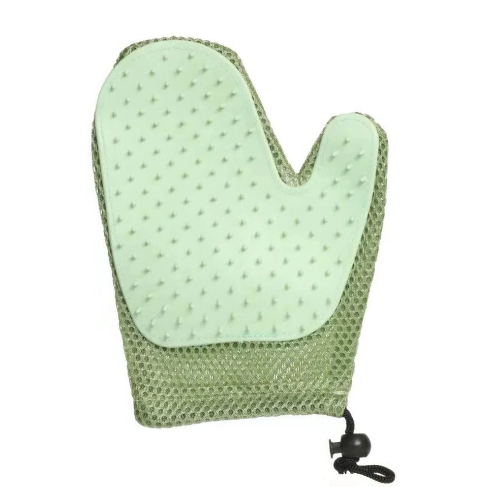 2-in-1 kattenborstel handschoen – verzorgingshandschoen voor vachtverzorging & massage