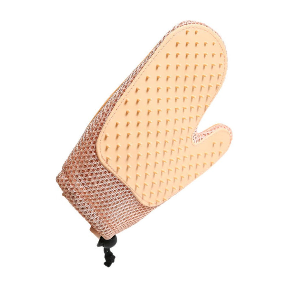 2-in-1 kattenborstel handschoen – verzorgingshandschoen voor vachtverzorging & massage