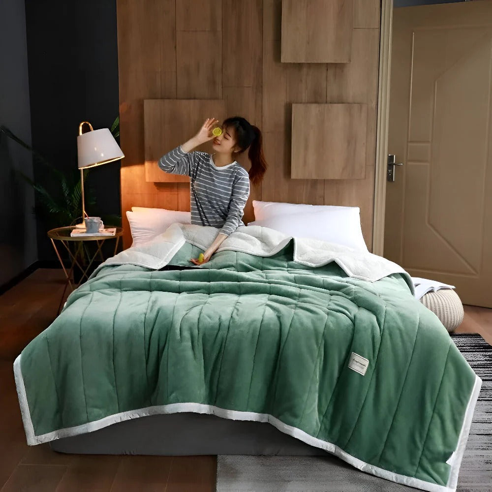 Luxe Sherpa Fleece Verzwaringsdeken – Weighted Blanket met Zachte Duvet Cover | Warm, Ademend & Stressverlagend