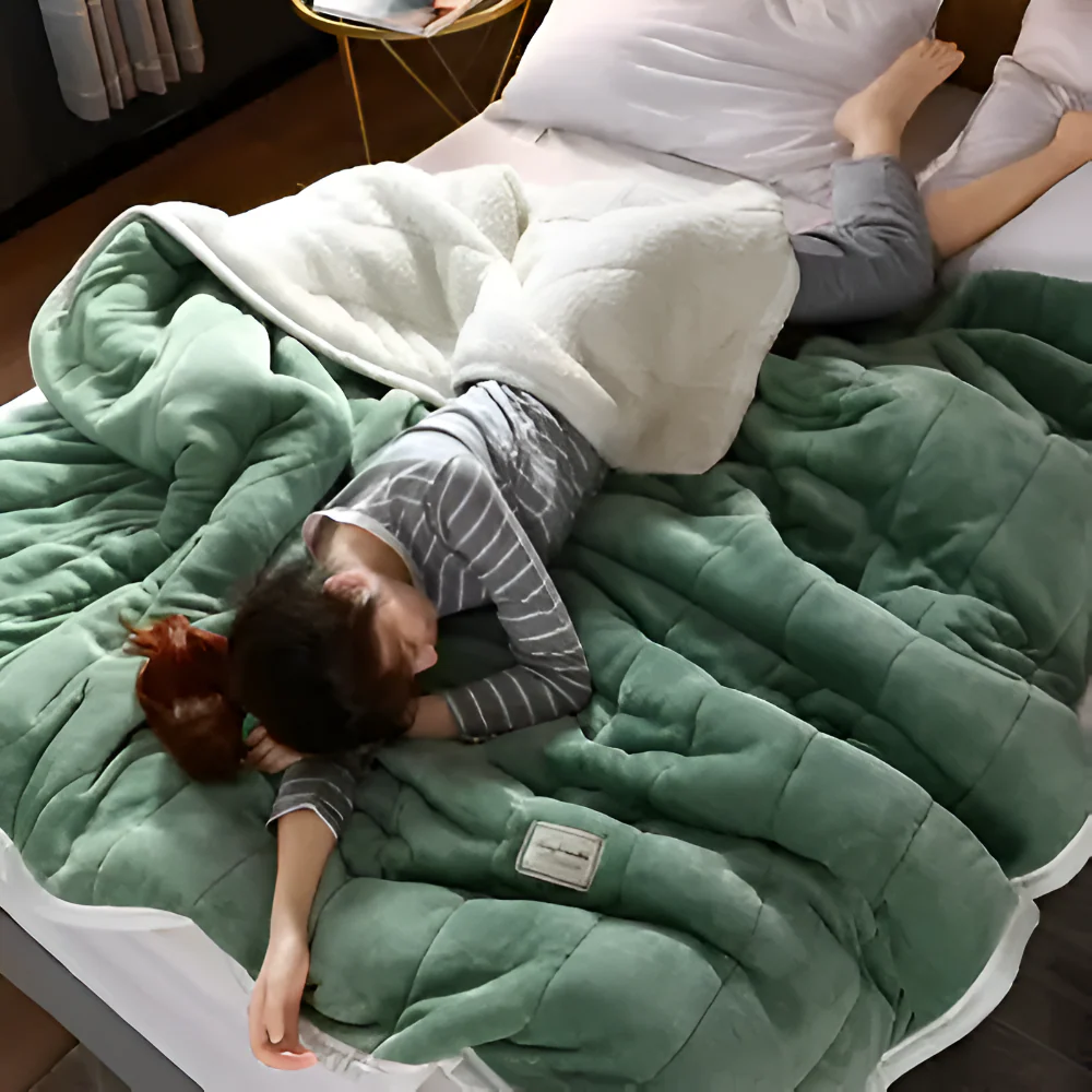 Luxe Sherpa Fleece Verzwaringsdeken – Weighted Blanket met Zachte Duvet Cover | Warm, Ademend & Stressverlagend
