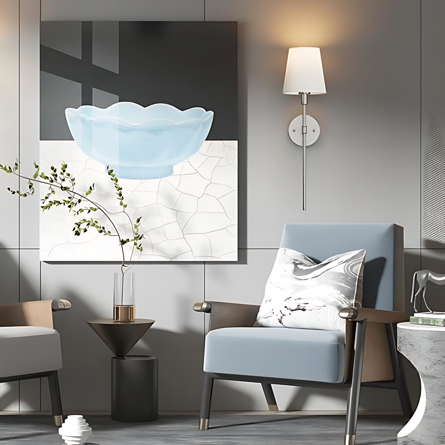 Le Flambeau Princier wandlamp – draadloos oplaadbaar design met afstandsbediening en eenvoudige installatie