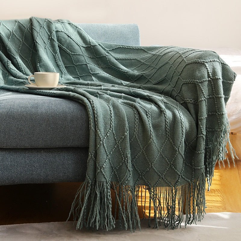 Zachte Gebreide Deken – Scandinavische Sofa & Woonkamer Plaid | Minimalistisch Design & Comfortabele Warmte