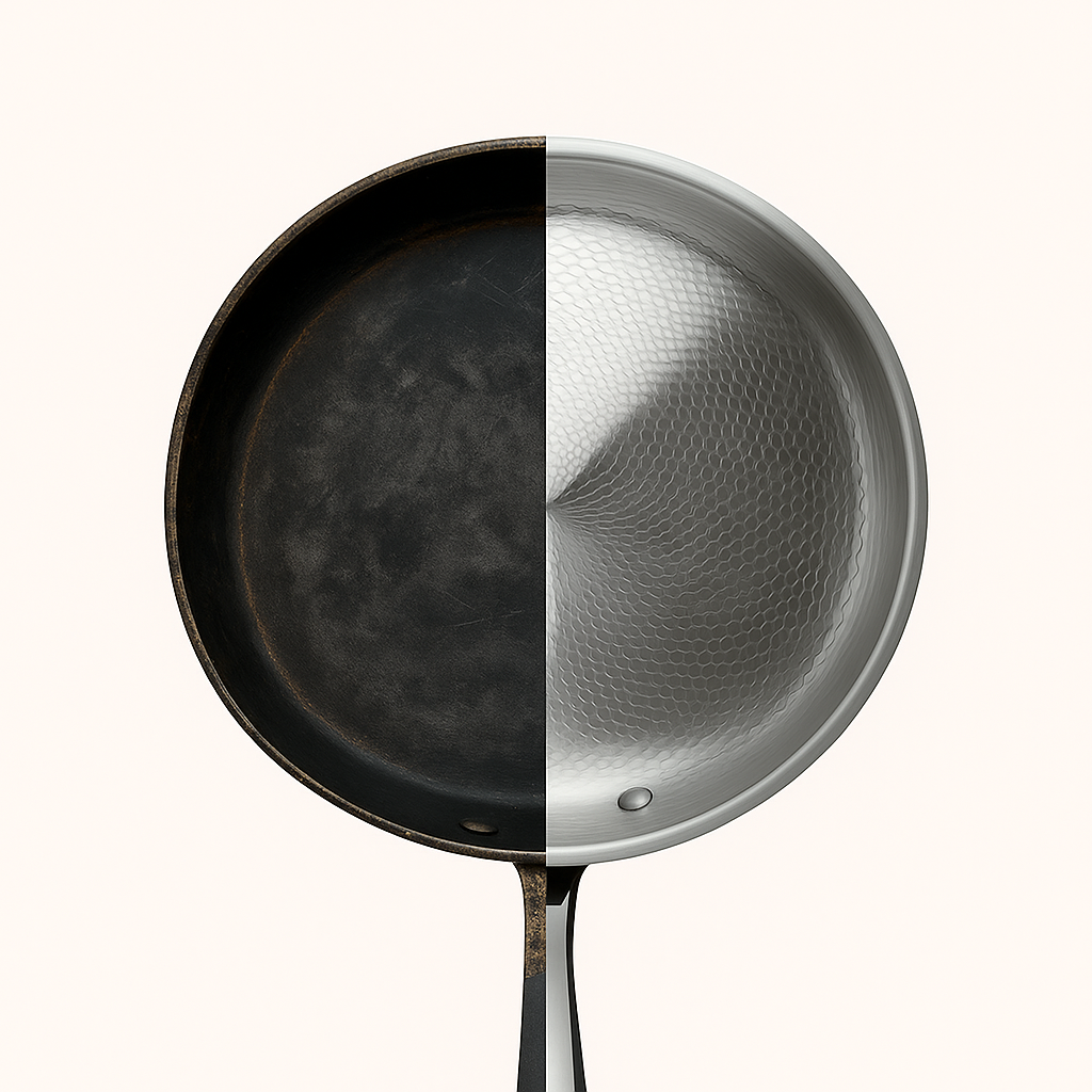 Pure Titanium Koekenpan | PFAS-vrij, Krasvast & Vaatwasserbestendig