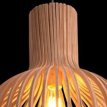 Handgemaakte Houten Hanglamp – Natuurlijke Sfeerverlichting met Verstelbare Hoogte – AuraLuxe