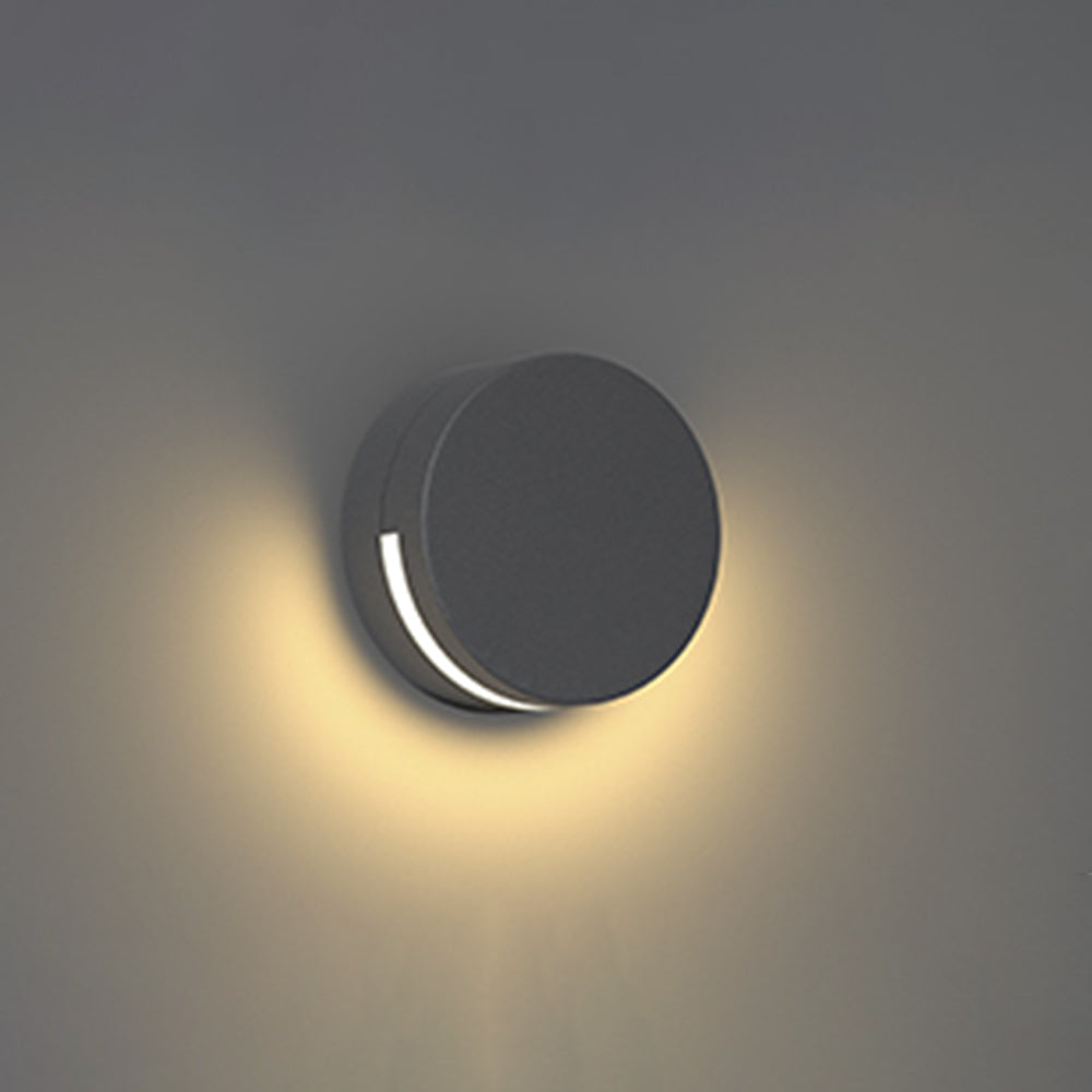 Modern Round Glass Outdoor Wall Lamp – Weerbestendige Wandlamp | Elegante LED Buitenlamp voor Tuin, Gevel & Terras