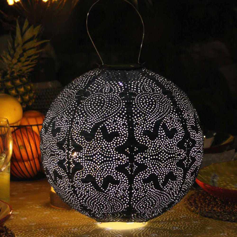 Solar Lantaarn Globe – Marrakesh Design Tuinlamp | Weerbestendig Tyvek & Automatische LED Verlichting