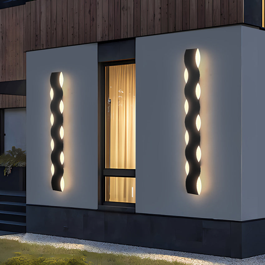 Wave Shaped Buiten Wandlamp – Design LED Gevelverlichting | Waterdicht, Up & Down Light, Meerdere Maten