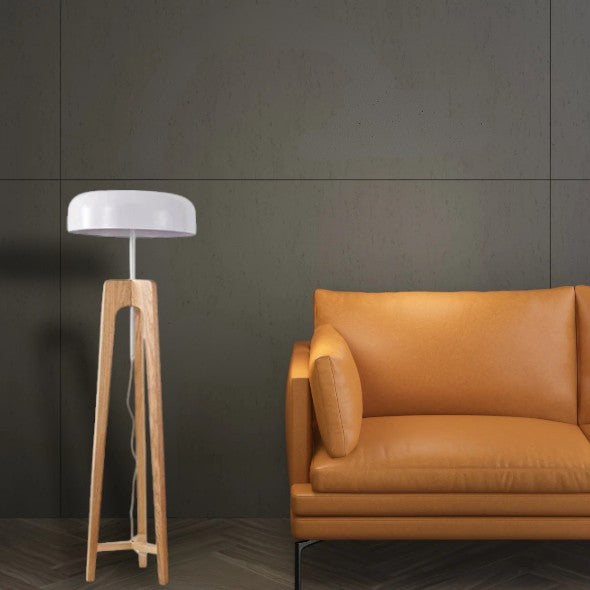 Art Deco Houten Vloerlamp – Klassieke Staande Lamp met Bamboe & Hout | Luxe Tijdloos Design & Warme Sfeer