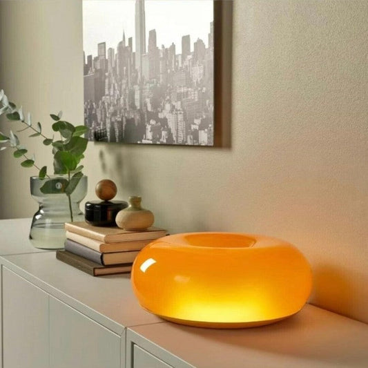 Bauhaus Donut Lamp – Creatieve Designlamp voor Bureau, Muur & Hal | LED Dimbaar in 3 Kleuren